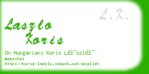 laszlo koris business card